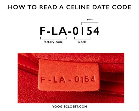 celine trapeze serial number|Celine date code format.